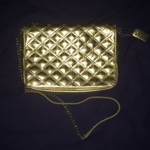 Gold Metallic & Rhinestone Cross Body